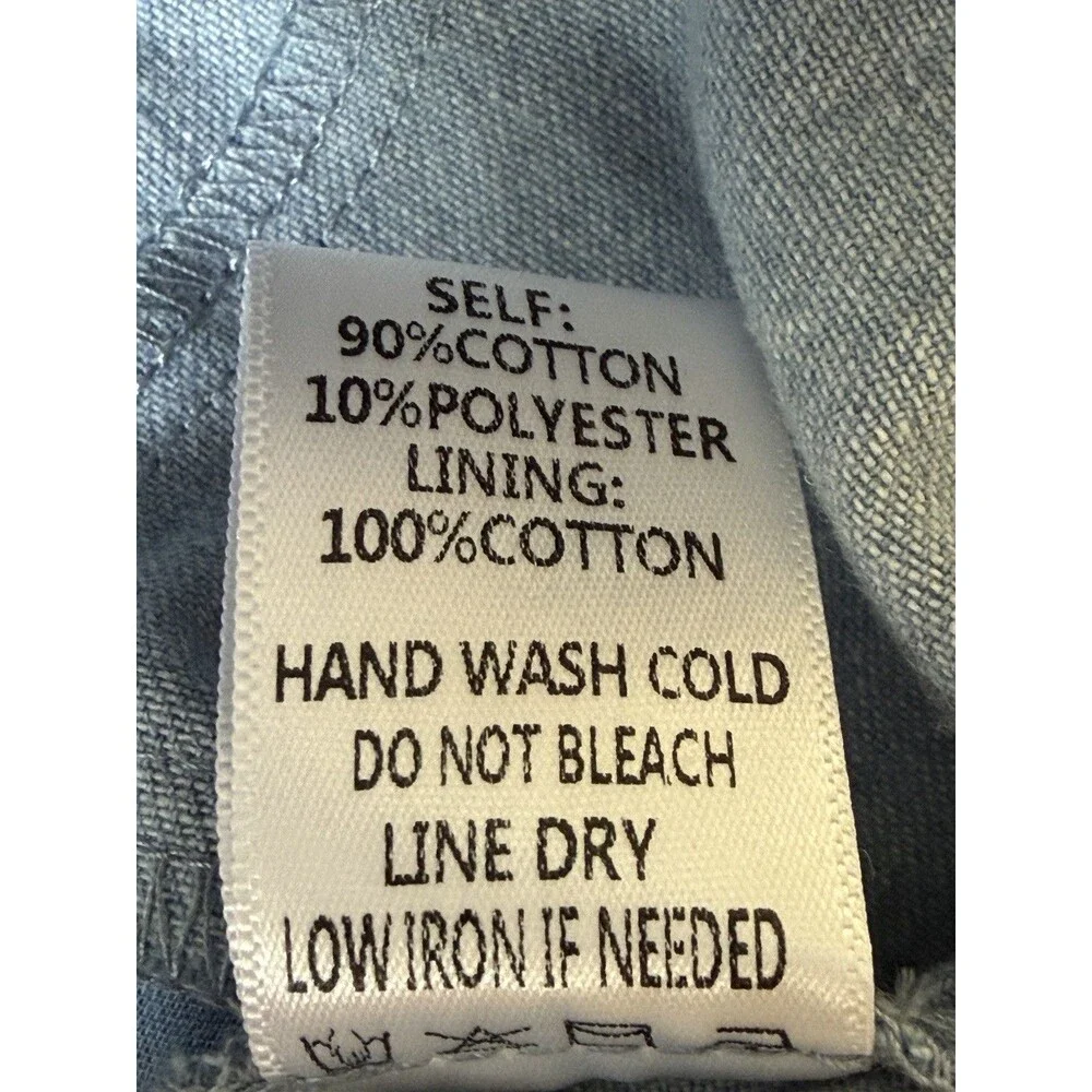 Denim Blue Corset Vest Top Hook Front Eyelet Lace Trim Coquette Cottagecore NWT - Picture 8 of 8